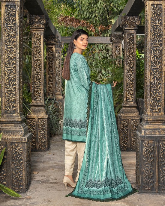 Gulnar Printed Slub Linen 3pc-GA1938