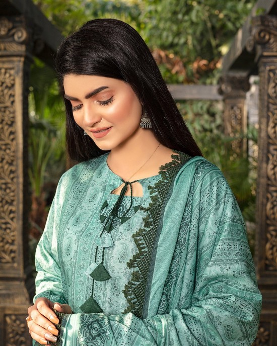 Gulnar Printed Slub Linen 3pc-GA1938