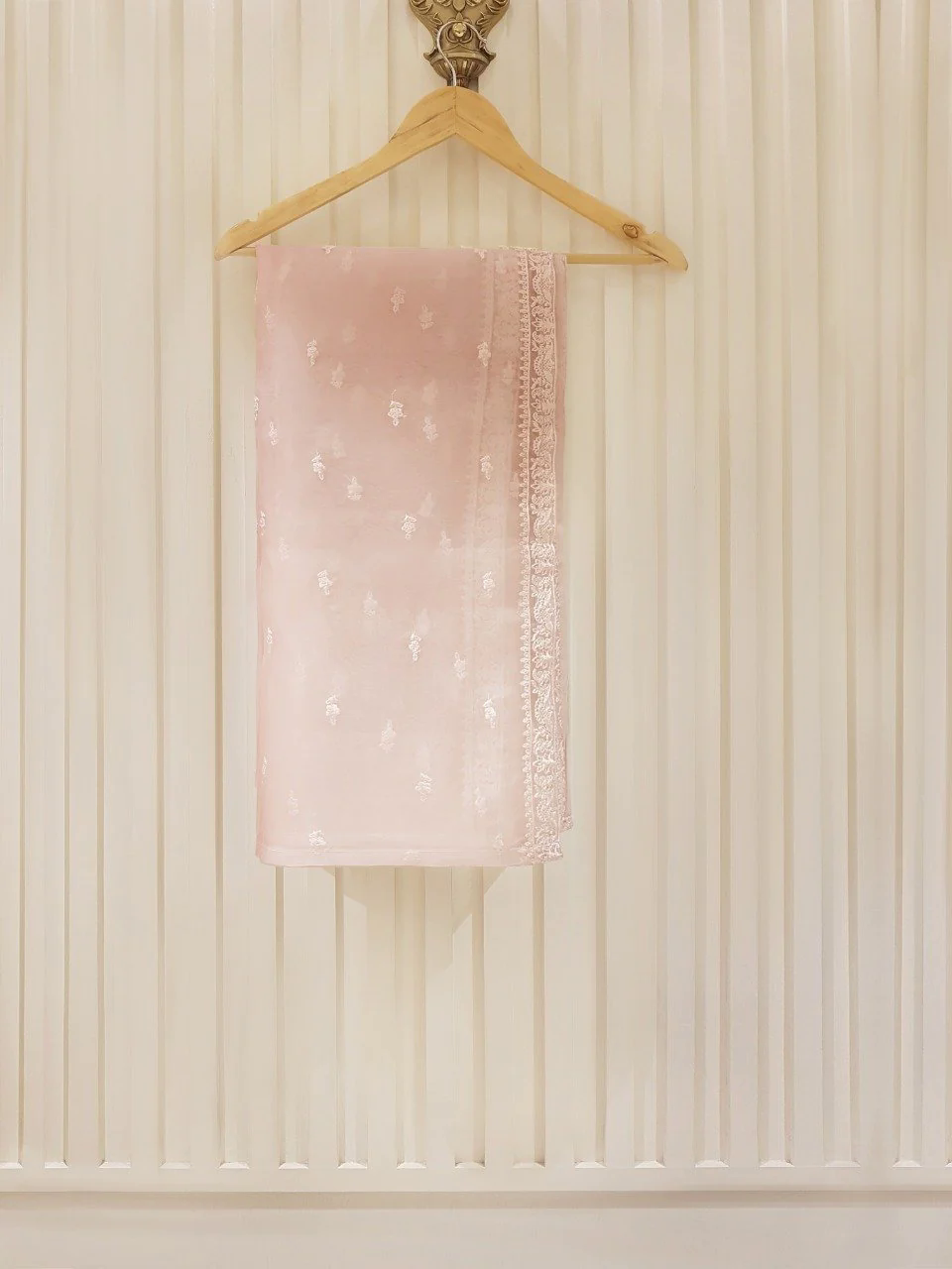 Heavy Embroidered  with Mirror organza dupatta-GA10194