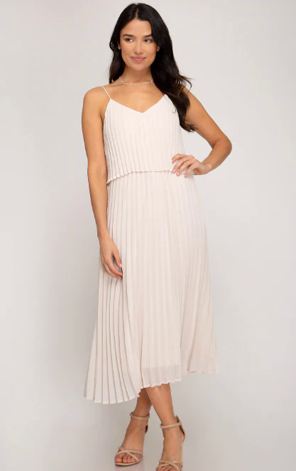 Rory Pleated Midi Dress