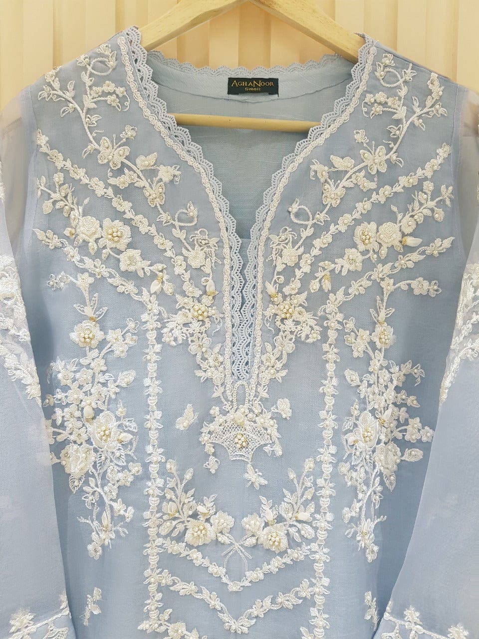 Heavy Embroidered  with Hand Work  organza dupatta-GA1624