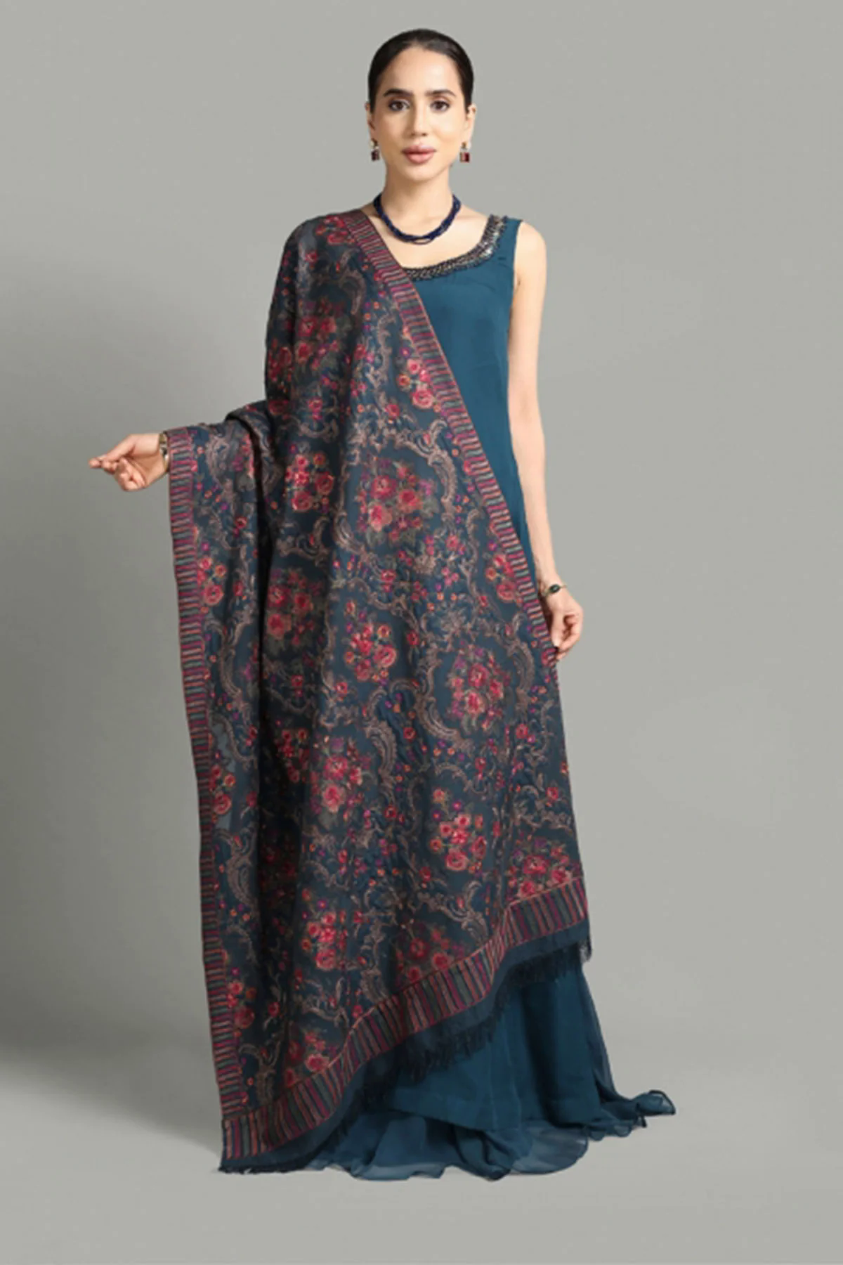 3PC Karandi Suit with Heavy Embroidered Shawal -GA1942