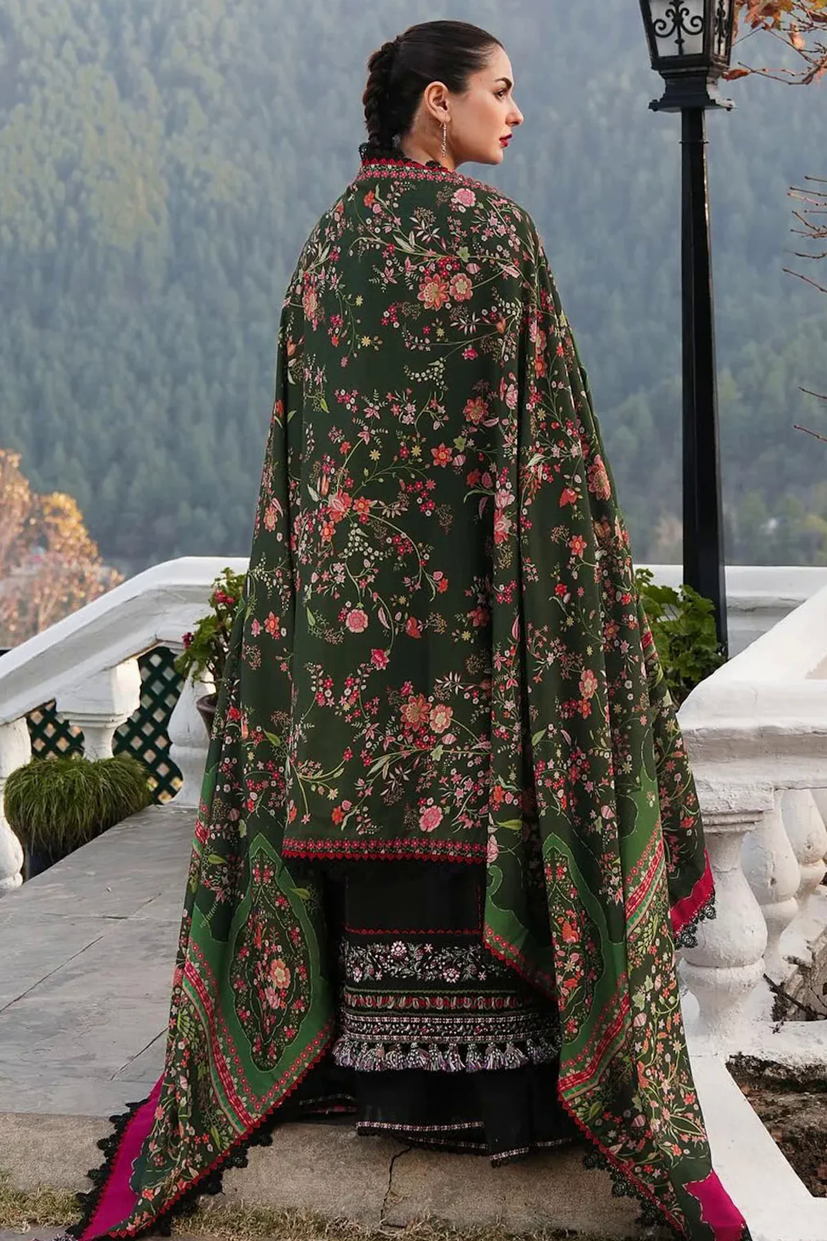 3PC Embroidered Lawn Suit with Printed Cotton Net Dupatta -GA2006