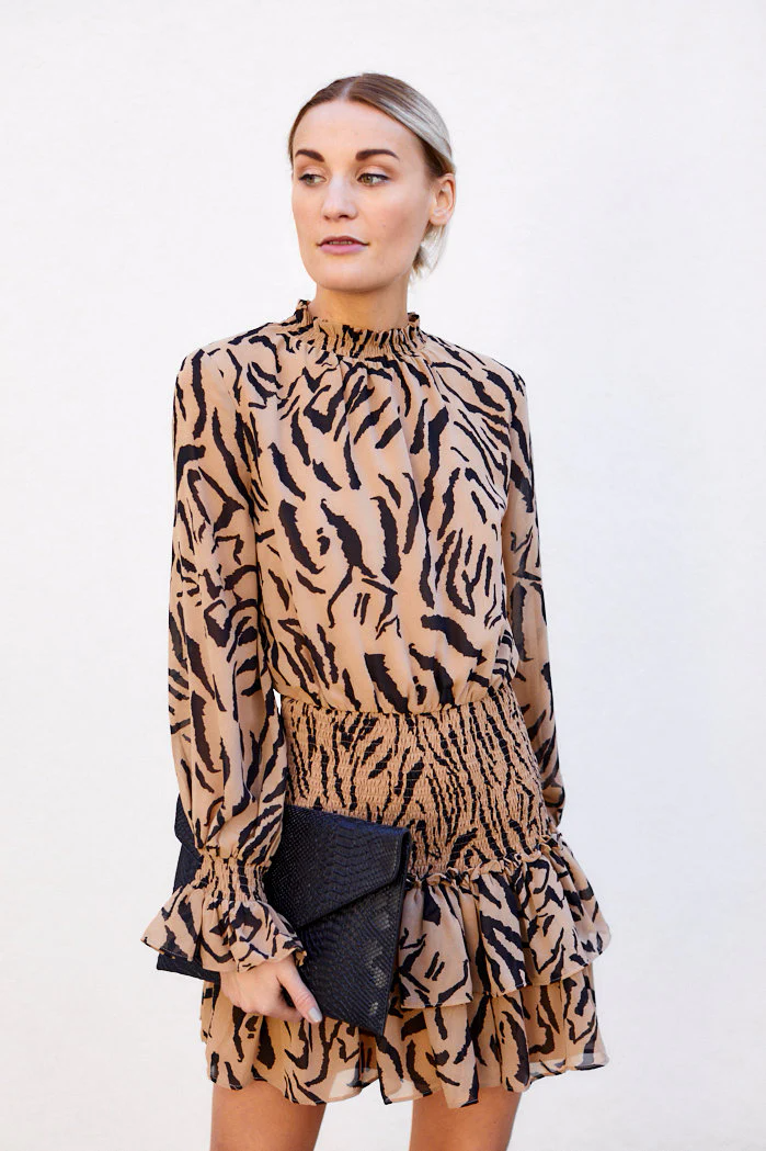 Lucca Long Sleeve Smocked Dress