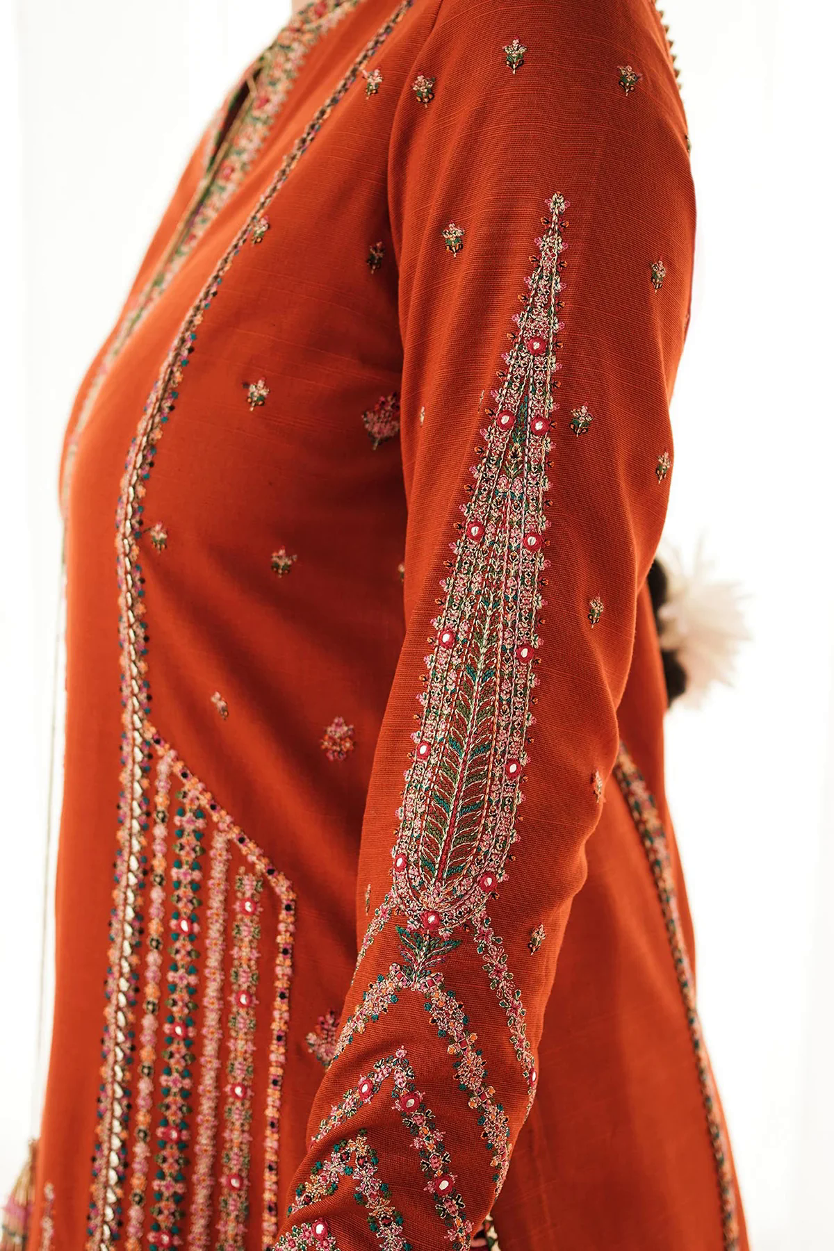 3PC Embroidered Lawn Suit with Embroidered Orgazna Dupatta -GA2030