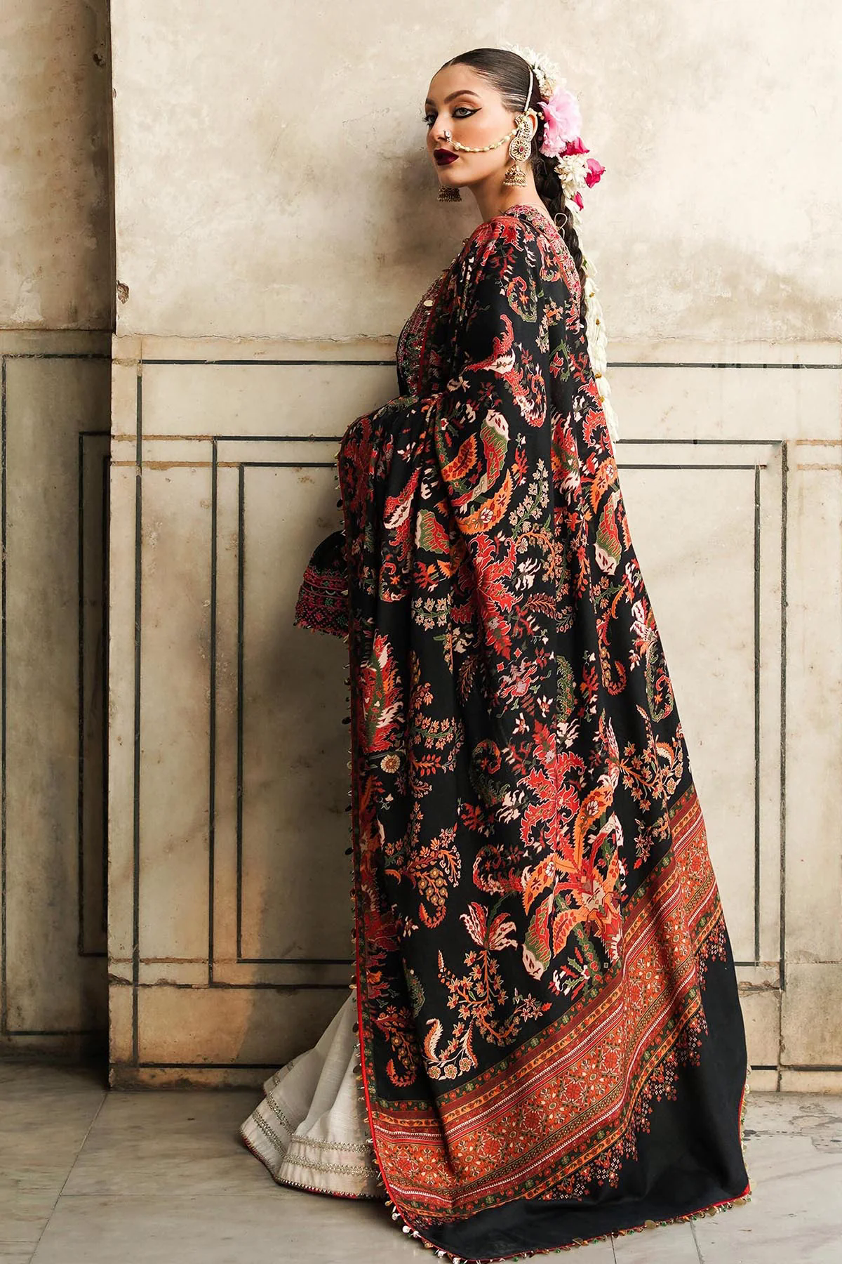 3PC Embroidered Lawn Suit with Printed Chiffon Dupatta -GA2004