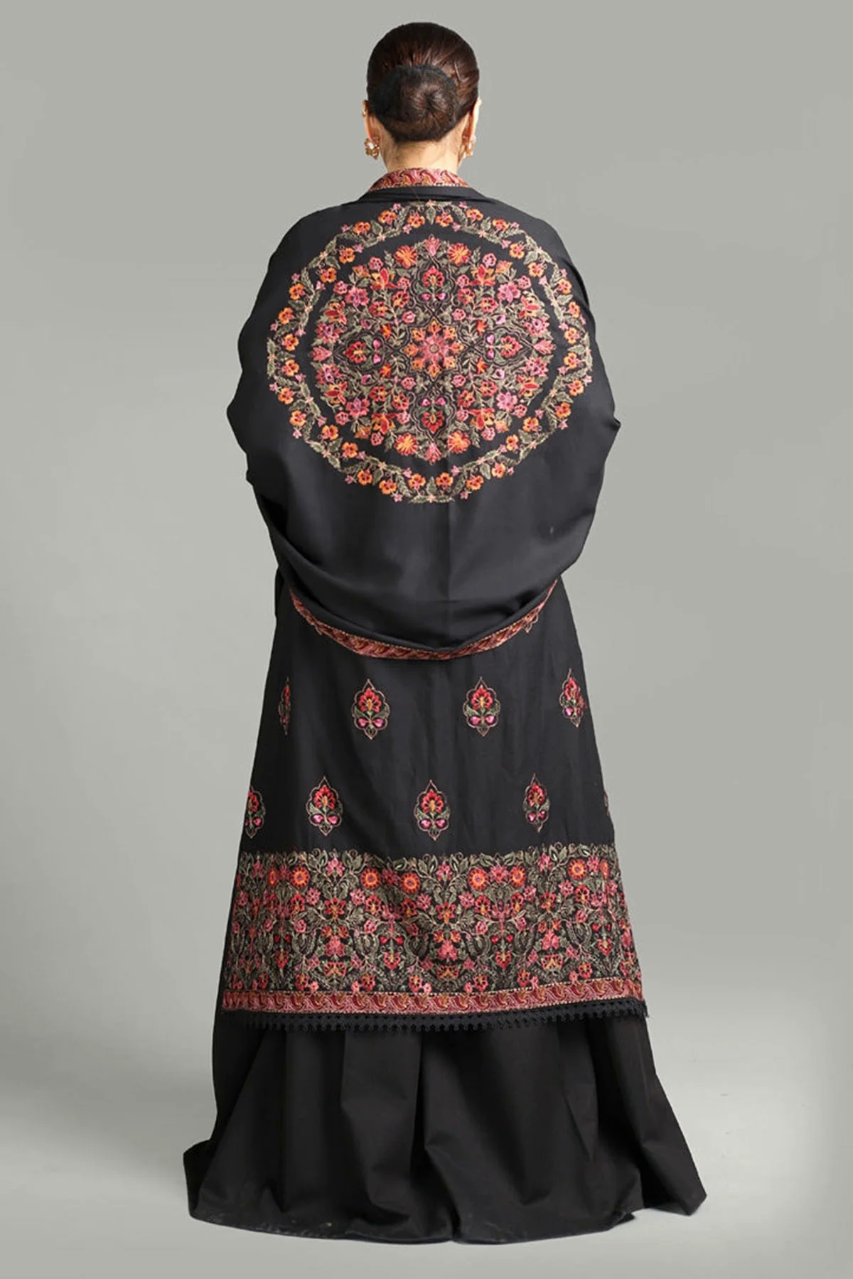 3PC Embroidered Karandi Suit with Heavy Embroidered Shawal -GA1962
