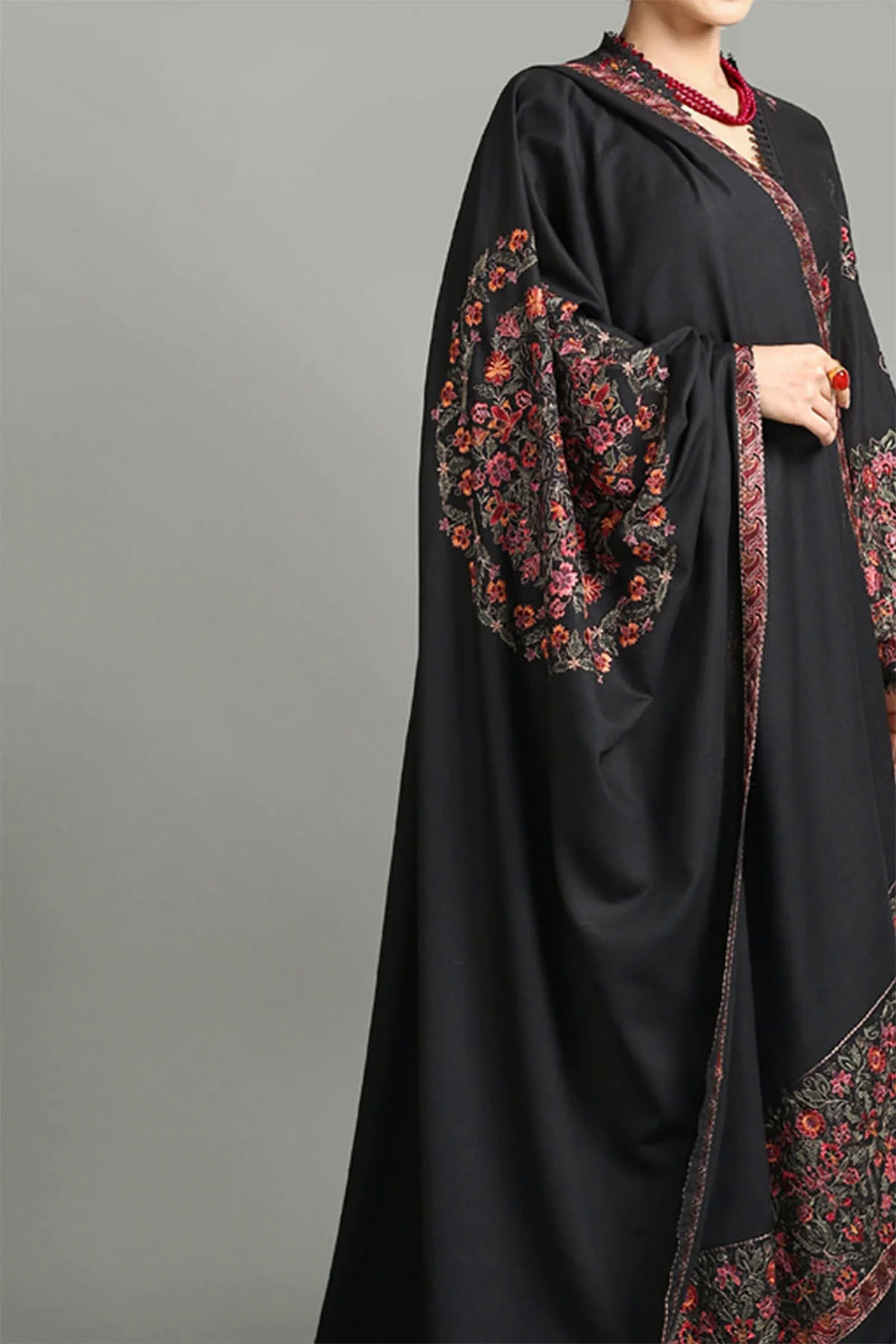 3PC Embroidered Karandi Suit with Heavy Embroidered Shawal -GA1962