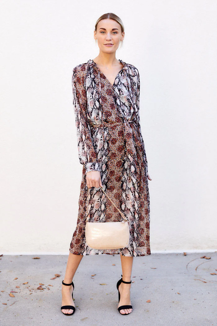 Monza Snake Print Maxi