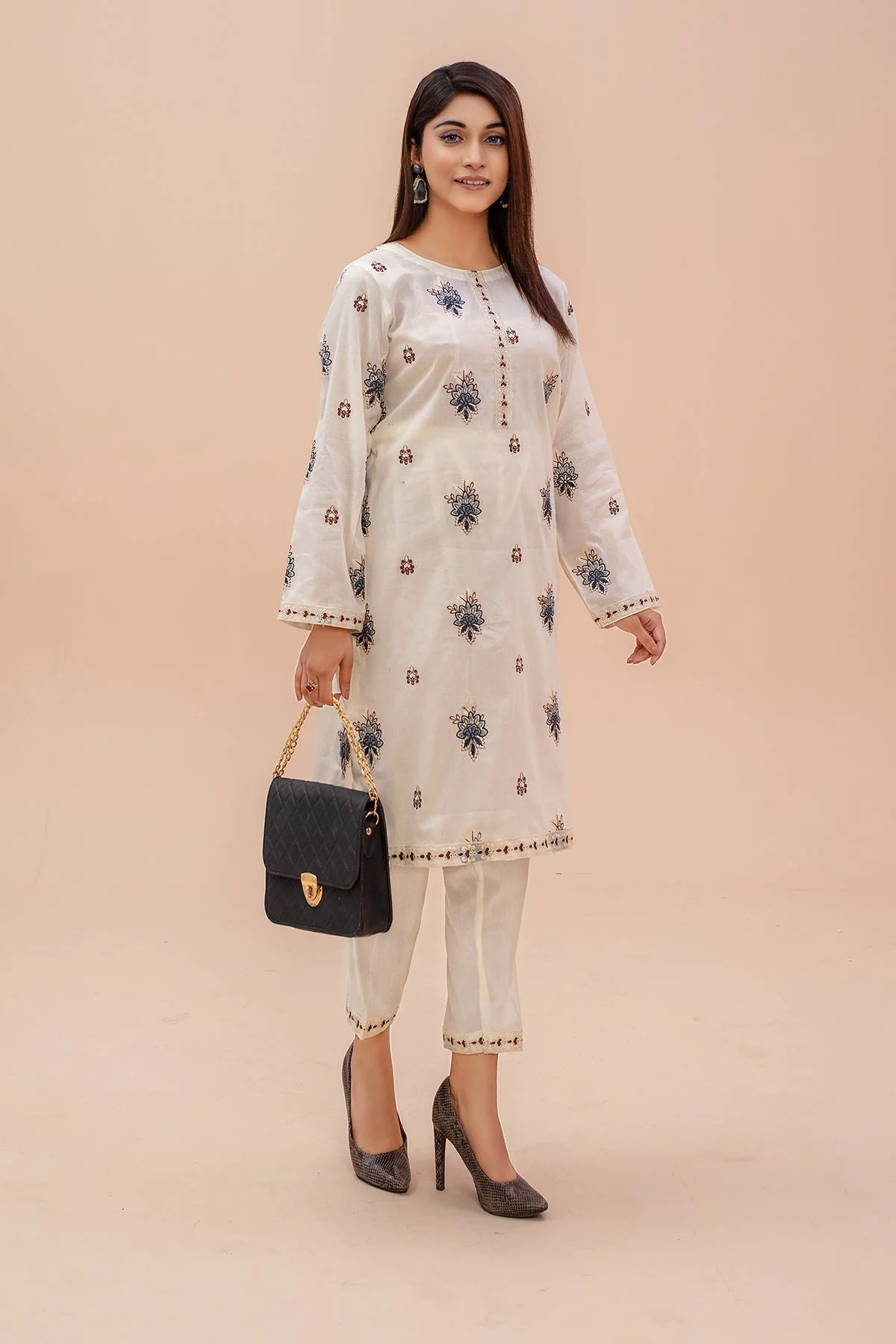 Original Off White Embroidered Lawn 2pc - ZJ057