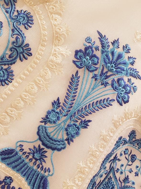 Heavy Embroidered 3pc with  organza dupatta-GA10168