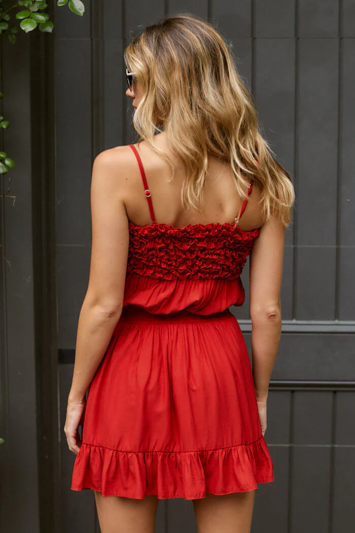 Summer Ruffle Detail Sleeveless Dress