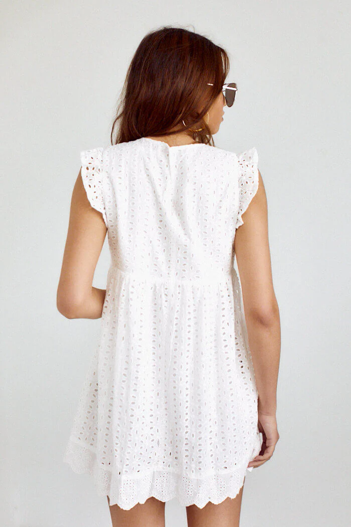Ruby Eyelet Mini Dress