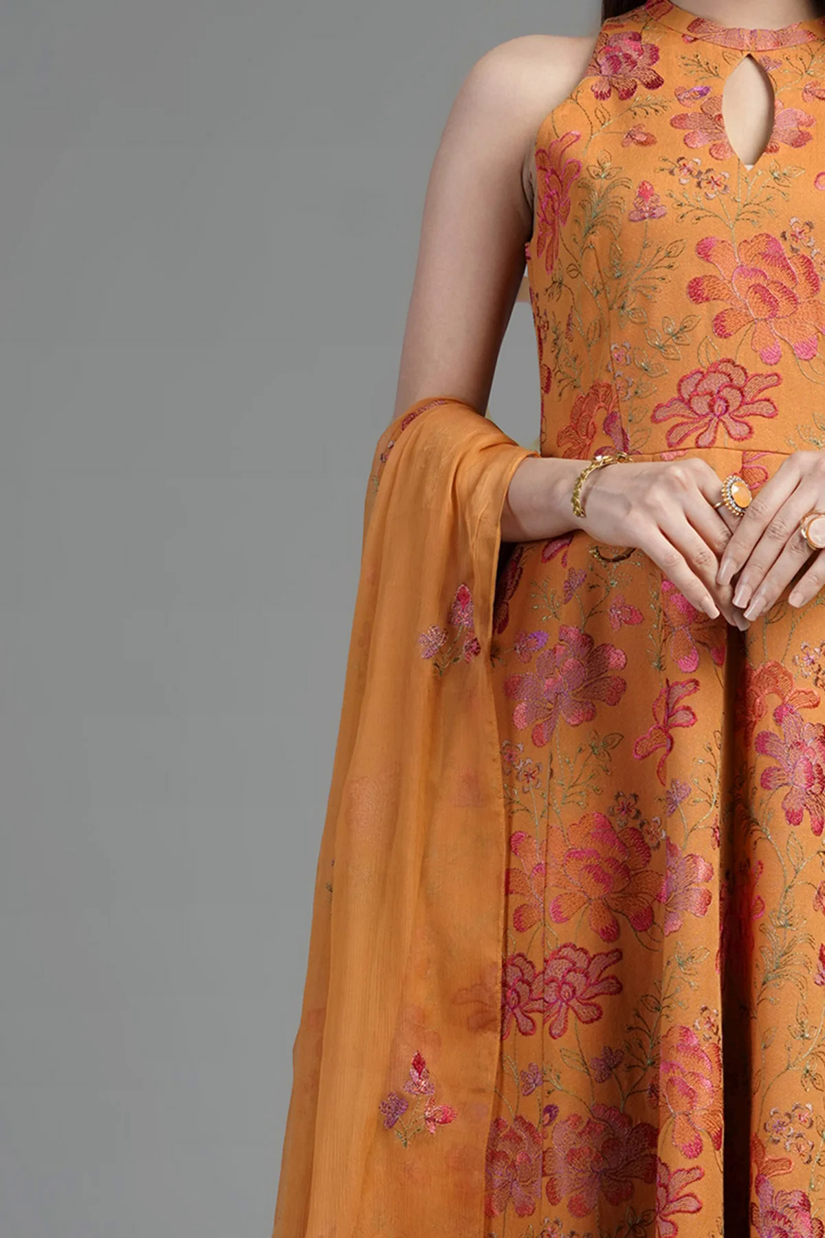 Summer Lawn 3pc with Embroidered chiffon dupatta-GA1813