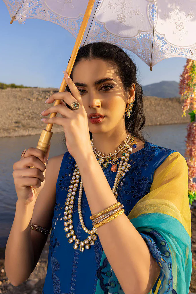 3PC Embroidered Lawn Suit with Organza Dupatta - GA10273 3PC Embroidered Lawn Suit with Organza Dupatta - GA10273