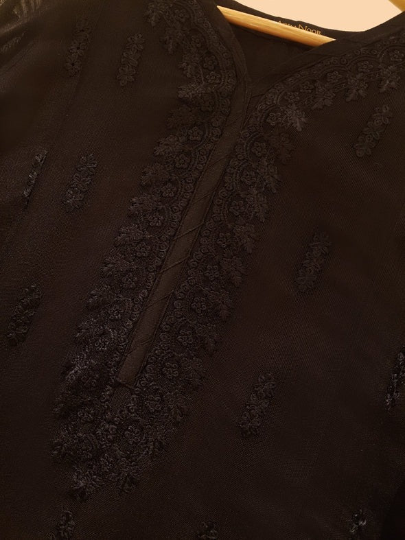 Heavy Embroidered  with organza dupatta-GA1687