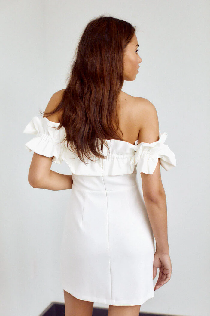 Veronica Ruffle Detail Mini Dress