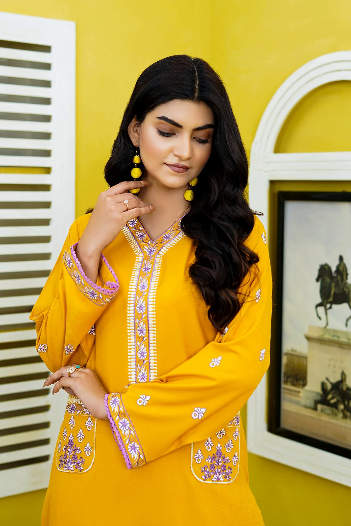 Parvaneh Embroidered Dhanak 2pc- GA1957