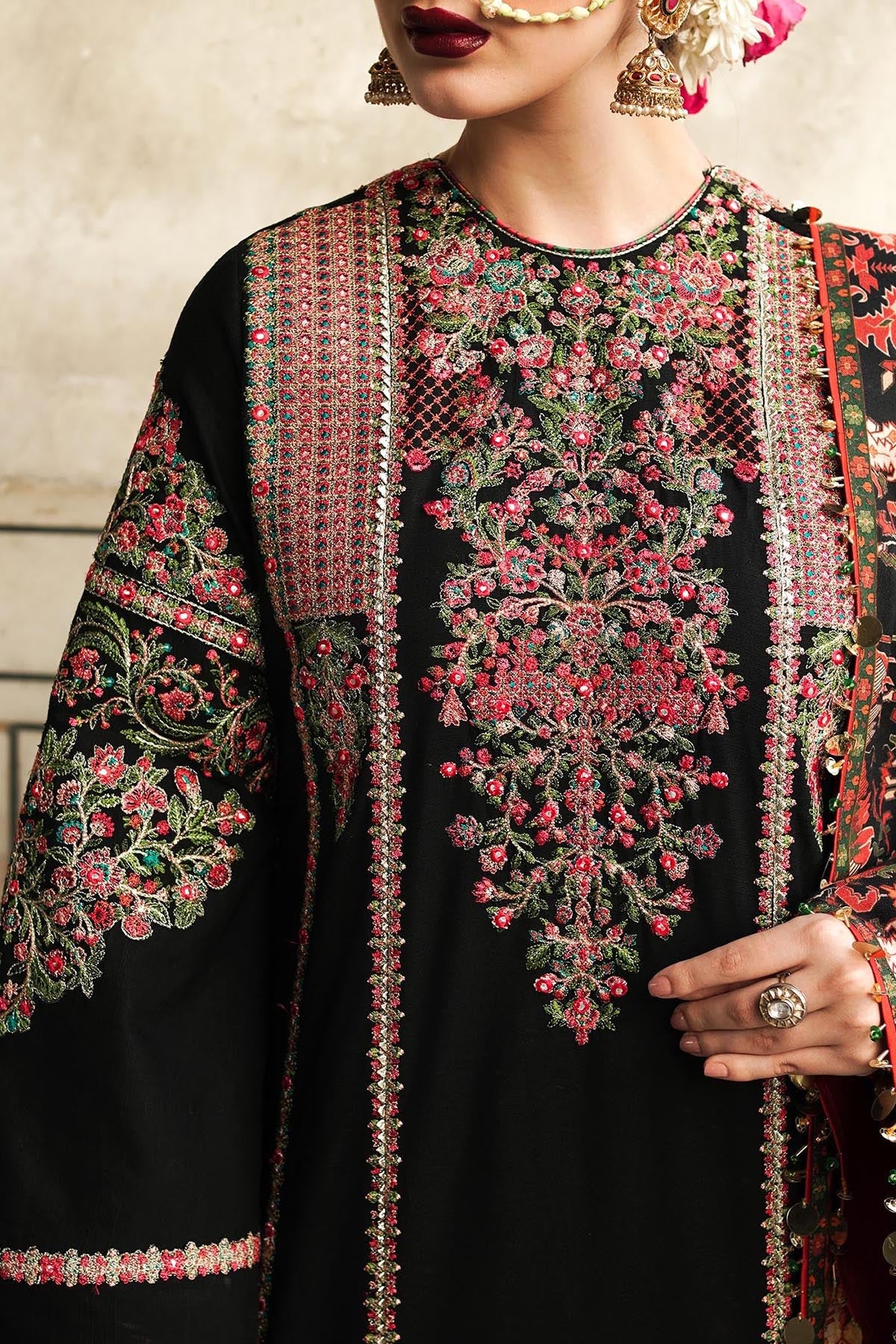 3PC Embroidered Lawn Suit with Printed Chiffon Dupatta -GA2004