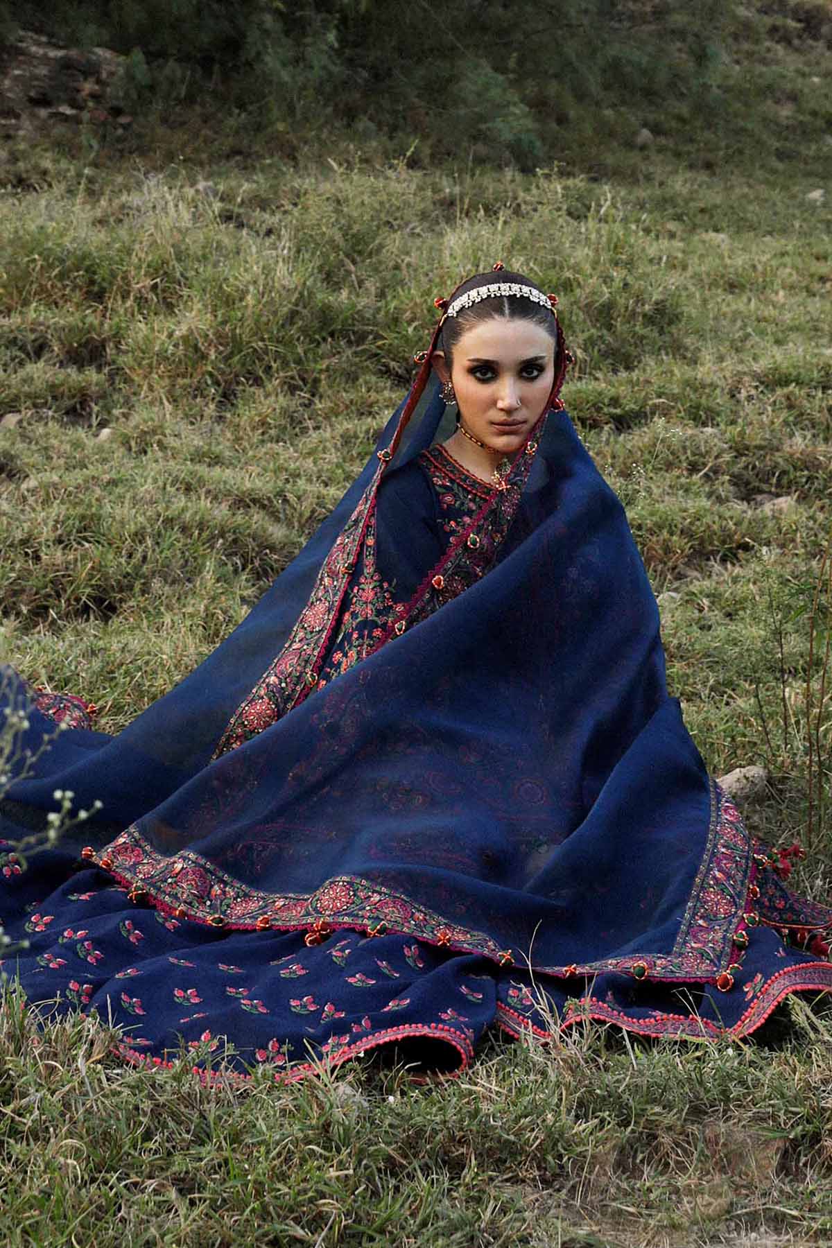 3PC Embroidered Lawn Suit with Printed Chiffon Dupatta -GA2002