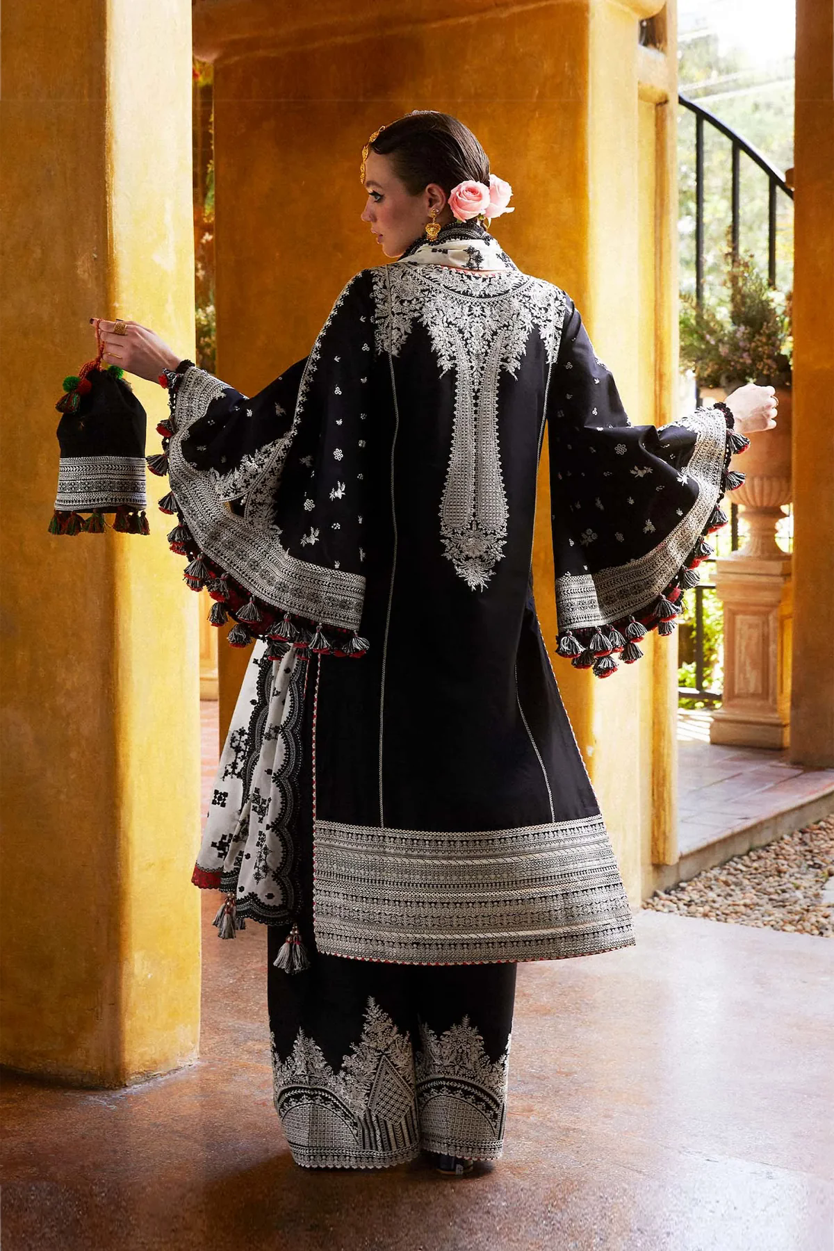 3PC Embroidered Lawn Suit with Printed Cotton Slub Net Dupatta -GA2003