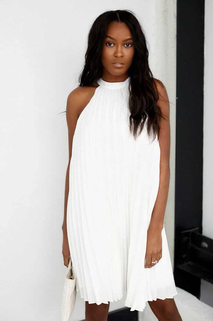 Berkeley Halter Neck Pleated Dress Berkeley Halter Neck Pleated Dress
