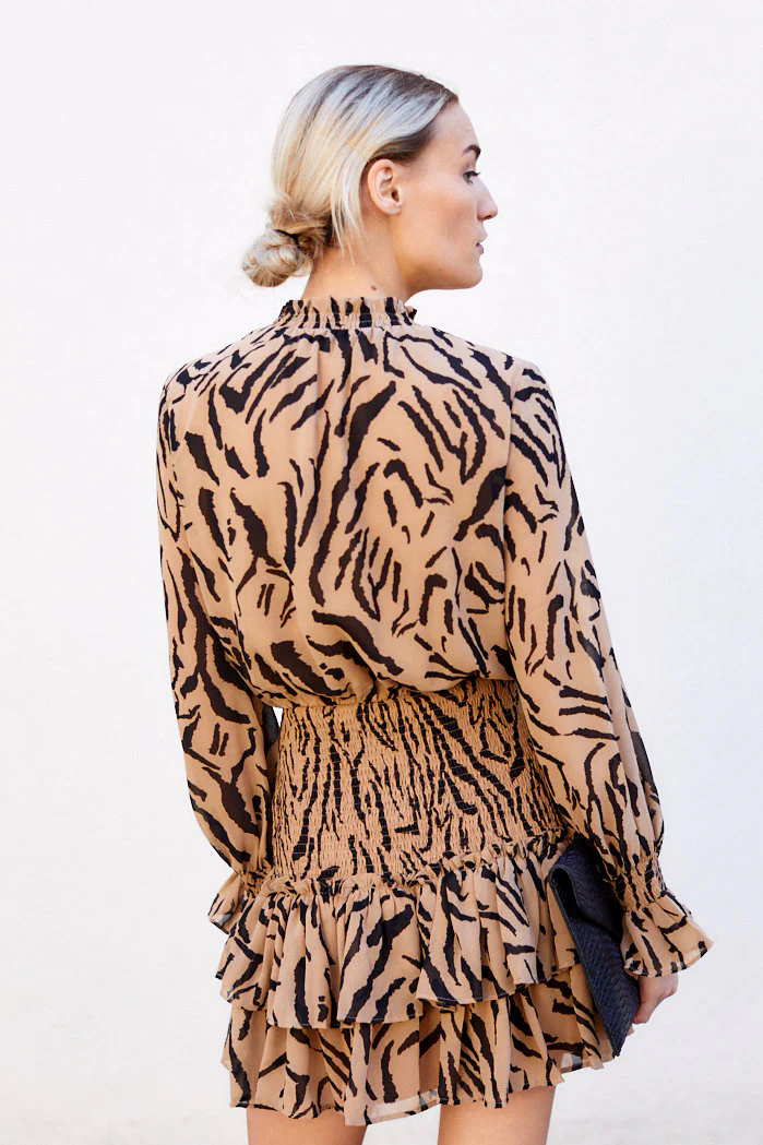 Lucca Long Sleeve Smocked Dress