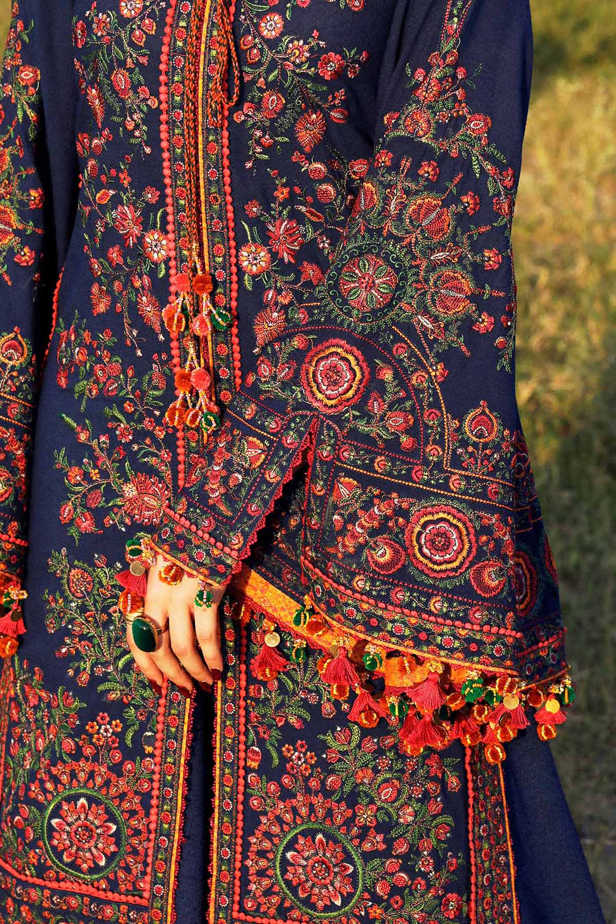 3PC Embroidered Lawn Suit with Printed Chiffon Dupatta -GA2002