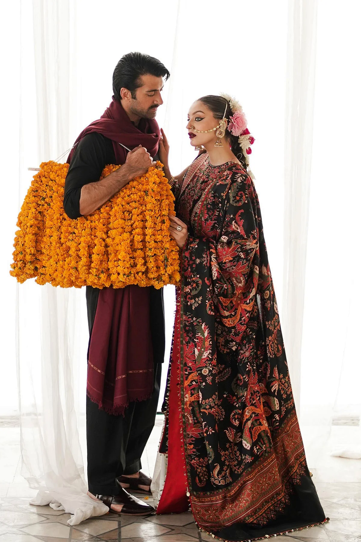 3PC Embroidered Lawn Suit with Printed Chiffon Dupatta -GA2004