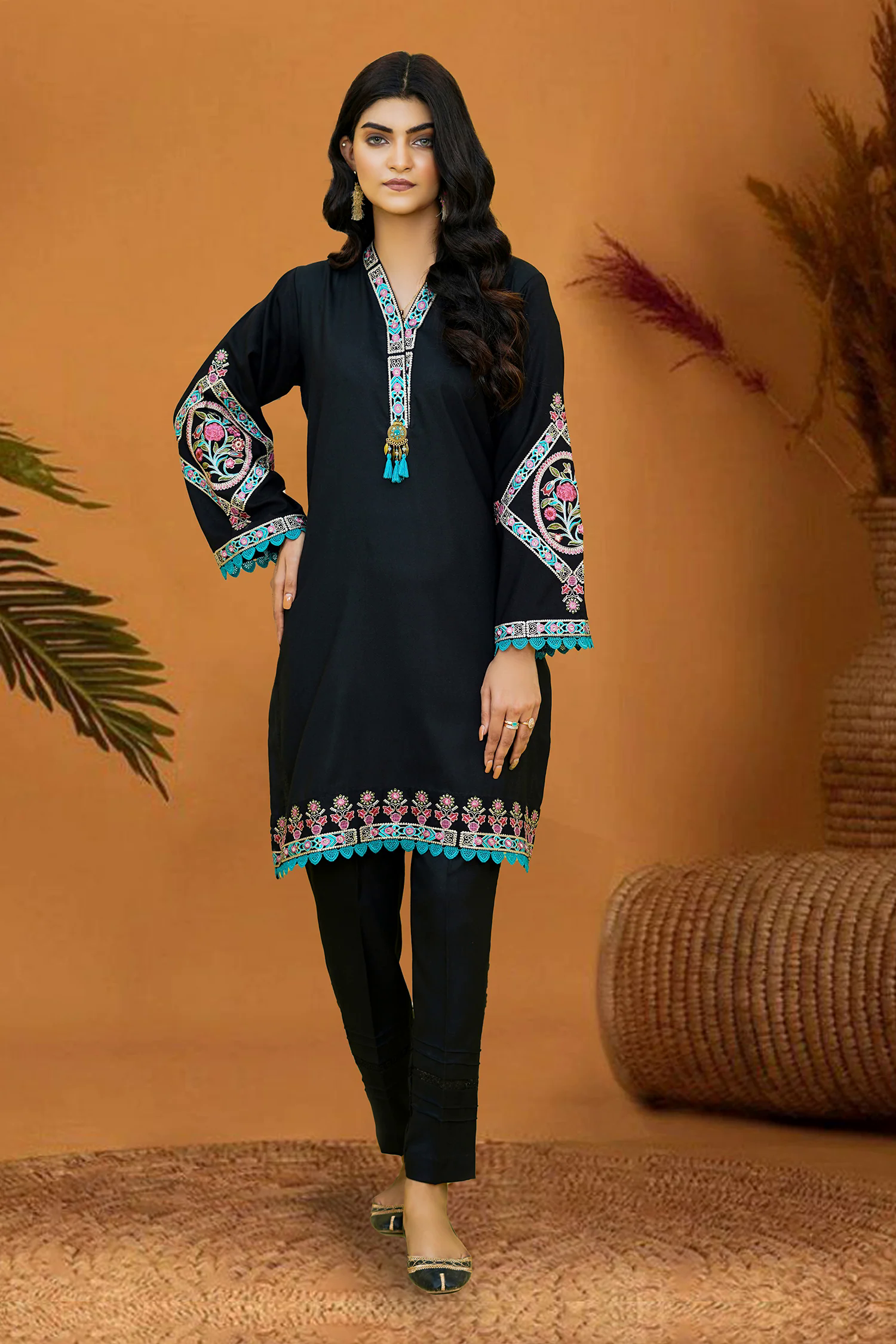 Nastaran Embroidered Dhanak 2pc- GA1923