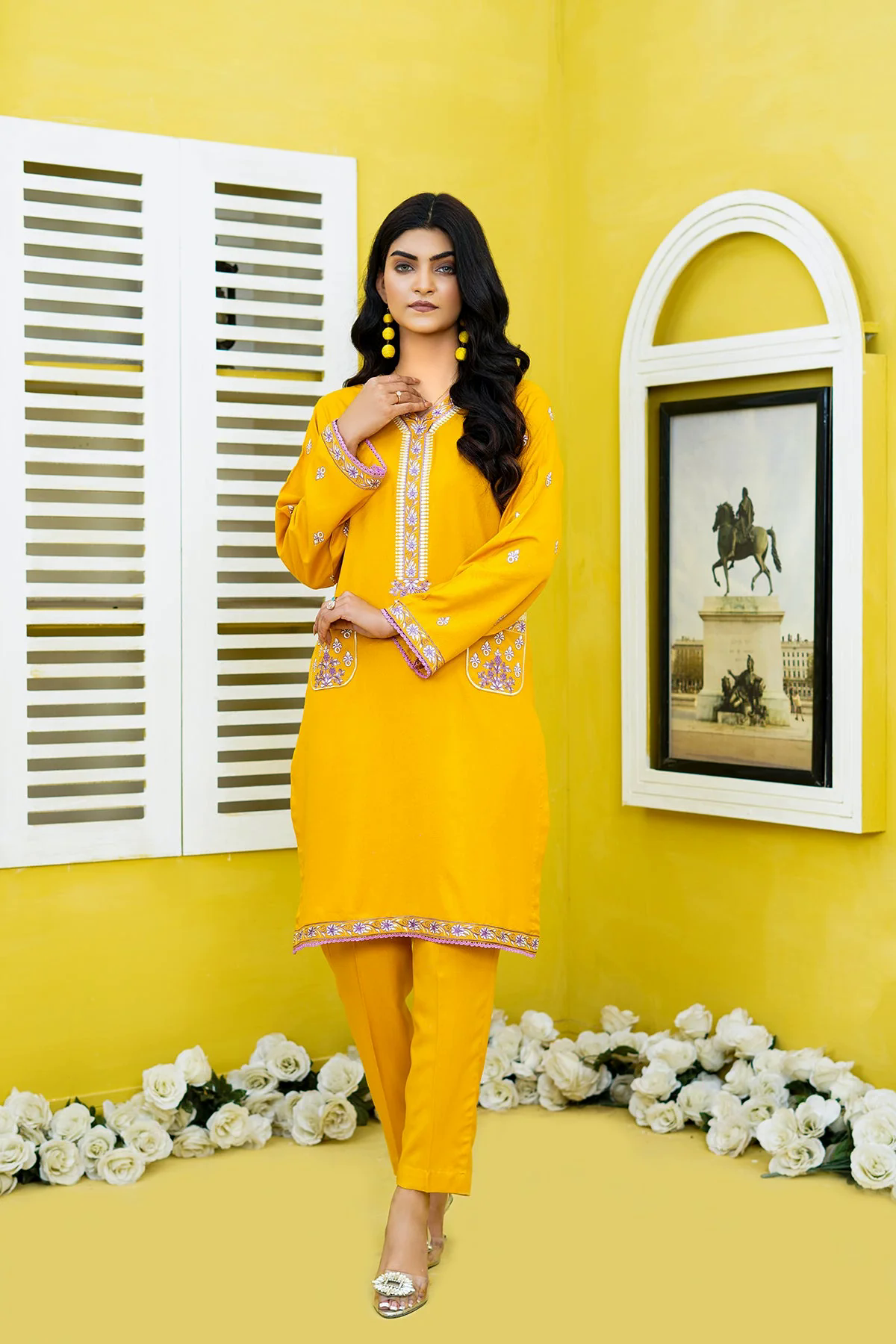 Parvaneh Embroidered Dhanak 2pc- GA1957