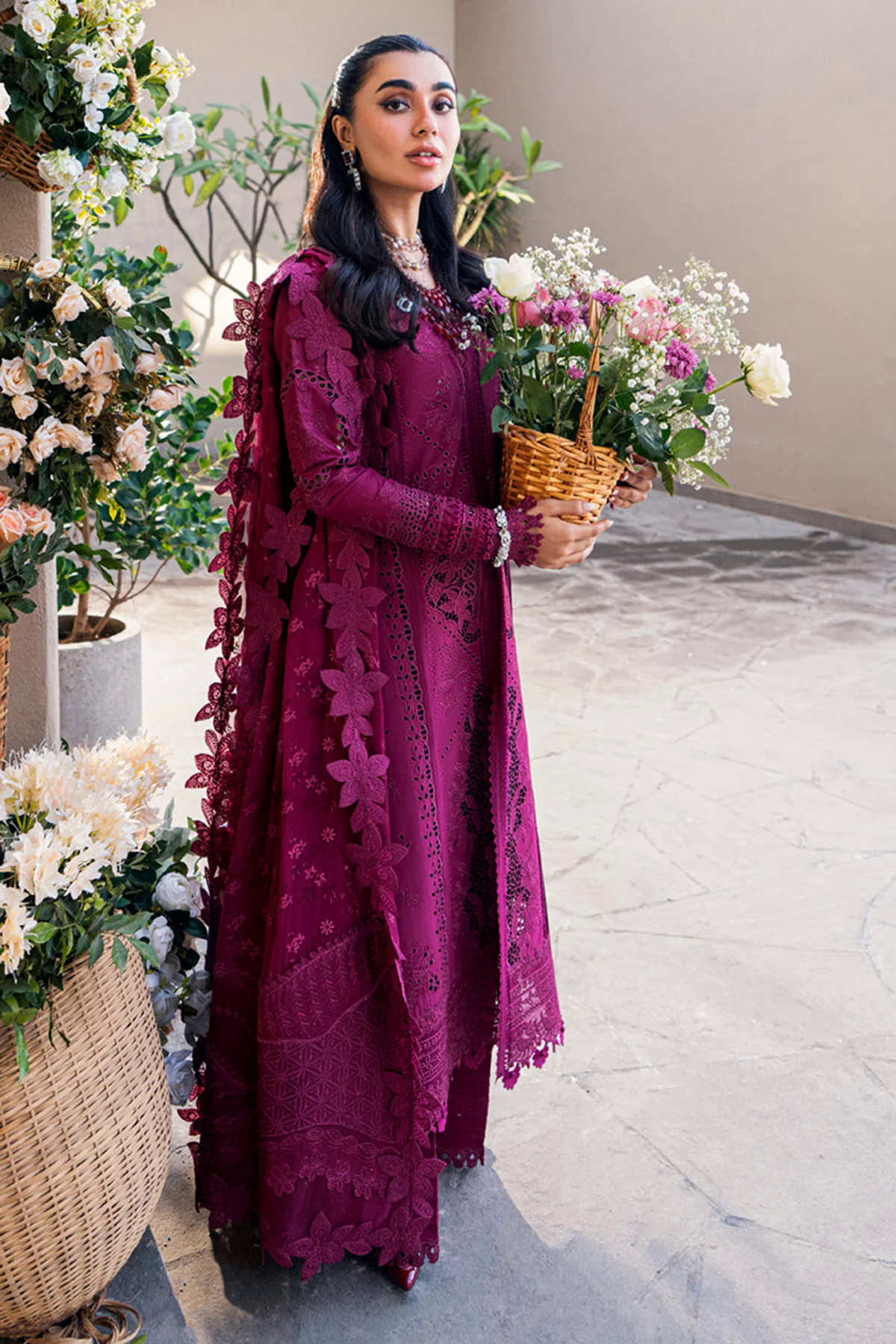 Embroidered Lawn 3pc with Embroidered Slub Net dupatta-GA2022 Embroidered Lawn 3pc with Embroidered Slub Net dupatta-GA2022