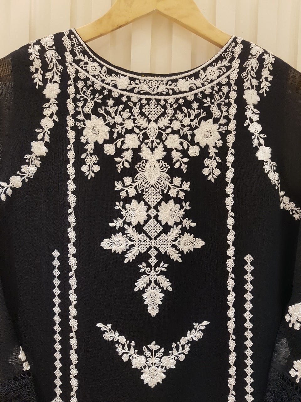 Heavy Embroidered  with Embroidered Organza dupatta-Ga1680