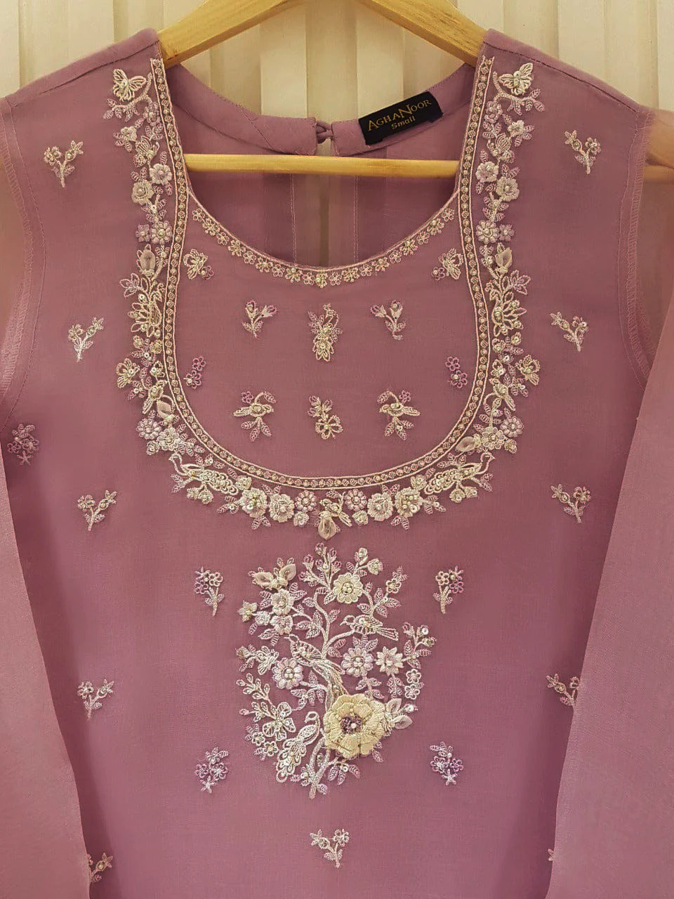 Heavy Embroidered  with Embroidered Organza dupatta-Ga1660