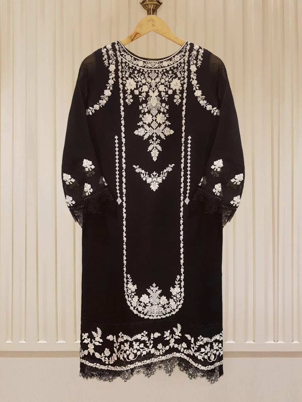 Heavy Embroidered  with Embroidered Organza dupatta-Ga1680