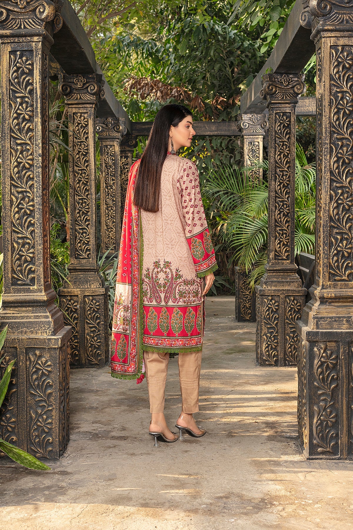 Mahtab Printed Slub Linen 3pc-GA1932