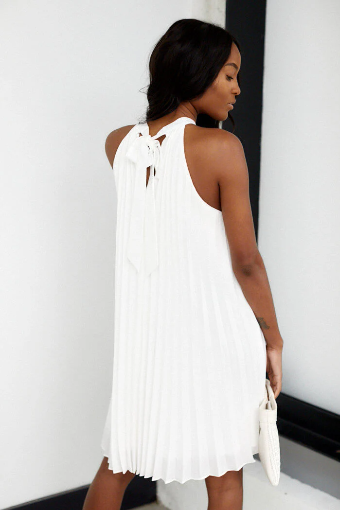 Berkeley Halter Neck Pleated Dress Berkeley Halter Neck Pleated Dress