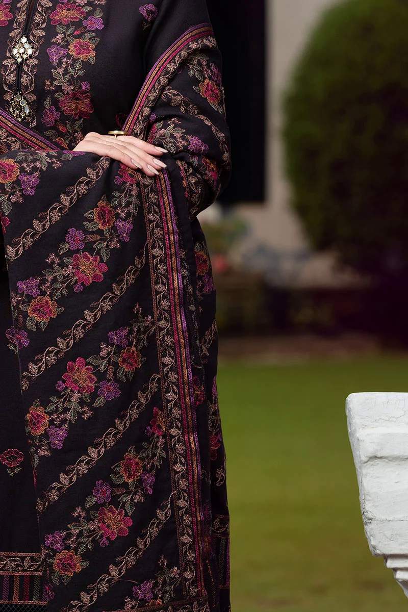 3PC Embroidered Karandi Suit with Heavy Embroidered Shawal -GA102171